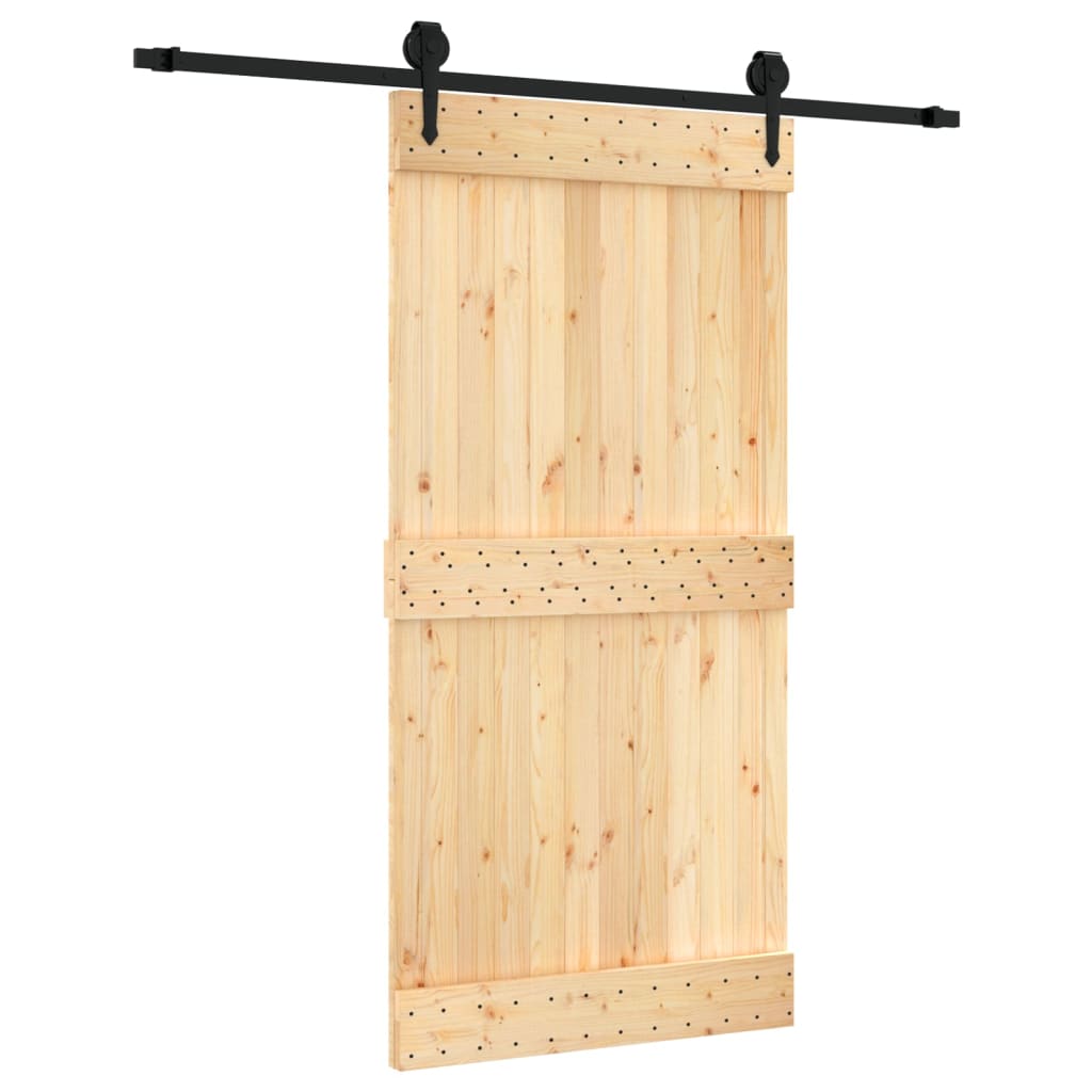Schuifdeur Met Beslag 100X210 Cm Massief Grenenhout