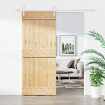 Schuifdeur Met Beslag 85X210 Cm Massief Grenenhout