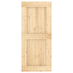 Schuifdeur Met Beslag 90X210 Cm Massief Grenenhout
