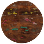 Tafelblad Rond Ø 80X3,8 Cm Massief Gerecycled Hout Gerecycled Hout (Meerkleurig)