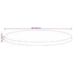 Tafelblad Rond Ø 80X3,8 Cm Massief Gerecycled Hout Gerecycled Hout (Meerkleurig)