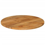 Tafelblad Rond Ø 70X2,5 Cm Massief Ruw Mangohout Mangohout (Eikenafwerking)