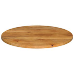 Tafelblad Rond Ø 70X2,5 Cm Massief Ruw Mangohout Mangohout (Eikenafwerking)