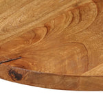 Tafelblad Rond Ø 70X2,5 Cm Massief Ruw Mangohout Mangohout (Eikenafwerking)