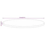 Tafelblad Rond Ø 70X2,5 Cm Massief Ruw Mangohout Mangohout (Eikenafwerking)