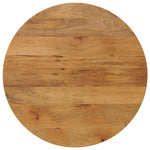 Tafelblad Rond Ø 70X2,5 Cm Massief Ruw Mangohout Mangohout (Eikenafwerking)