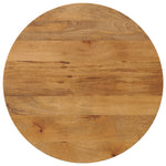 Tafelblad Rond Ø 70X2,5 Cm Massief Ruw Mangohout Mangohout (Eikenafwerking)
