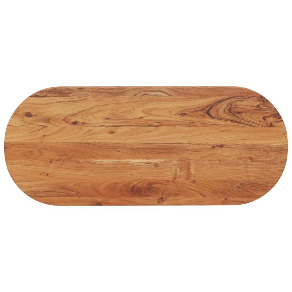 Tafelblad Ovaal 100X40X3,8 Cm Massief Acaciahout Acaciahout (Naturel)