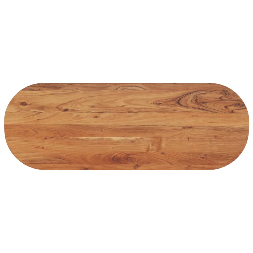 Tafelblad Ovaal 100X40X3,8 Cm Massief Acaciahout Acaciahout (Naturel)