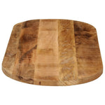 Tafelblad Ovaal 140X50X3,8 Cm Massief Ruw Mangohout Ruw Mangohout (Naturel)