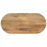Tafelblad Ovaal 120X50X3,8 Cm Massief Mangohout Mangohout (Naturel)