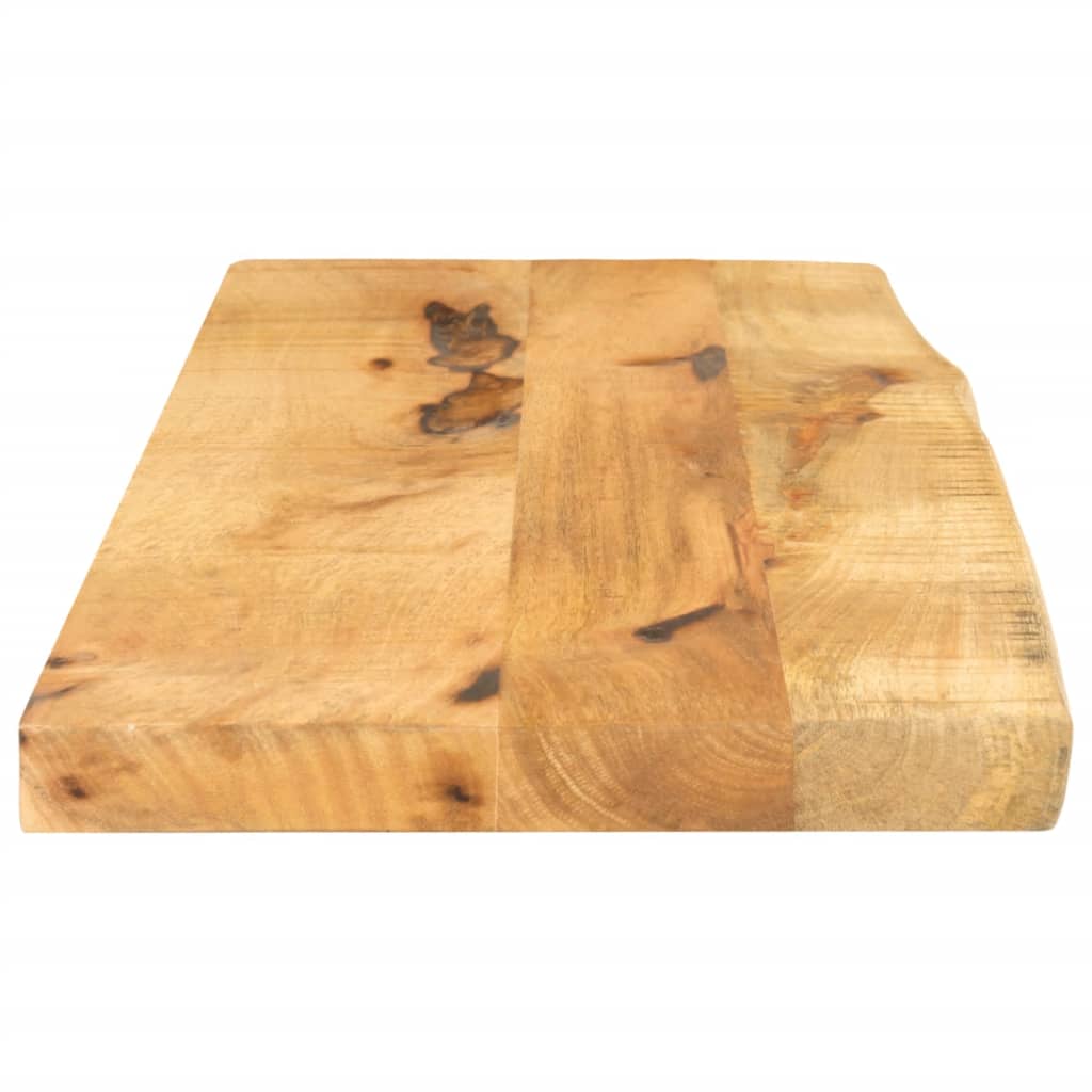 Tafelblad Met Natuurlijke Rand 80X20X2,5 Cm Massief Mangohout Bruin Eikenkleur