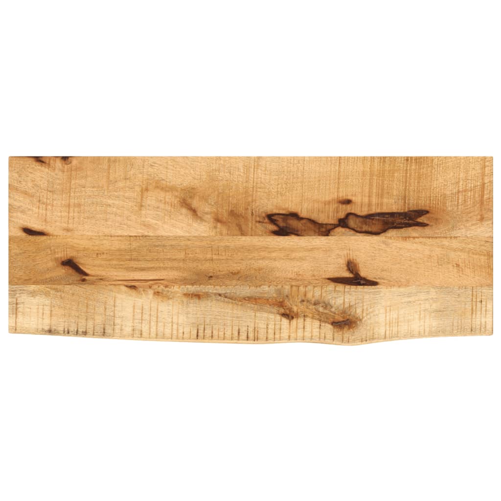 Tafelblad Met Natuurlijke Rand 90X40X2,5 Cm Massief Mangohout Wit