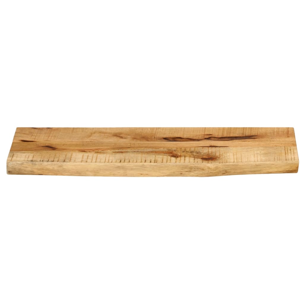 Tafelblad Met Natuurlijke Rand 90X40X2,5 Cm Massief Mangohout Wit