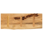 Tafelblad Met Natuurlijke Rand 90X40X2,5 Cm Massief Mangohout Wit