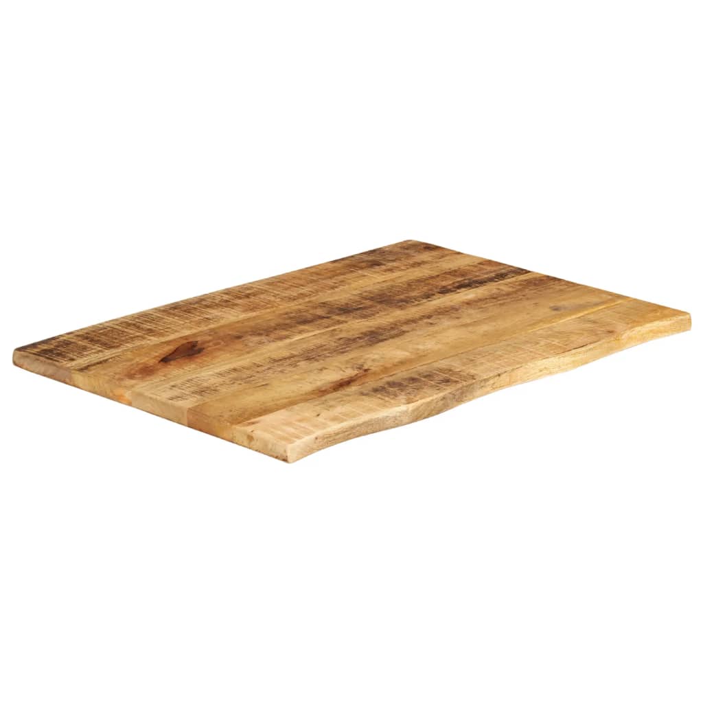 Tafelblad Met Natuurlijke Rand 80X60X2,5 Cm Massief Mangohout