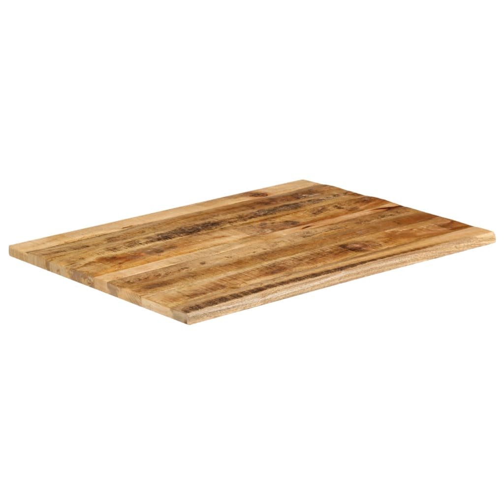 Tafelblad Met Natuurlijke Rand 90X80X2,5 Cm Massief Mangohout