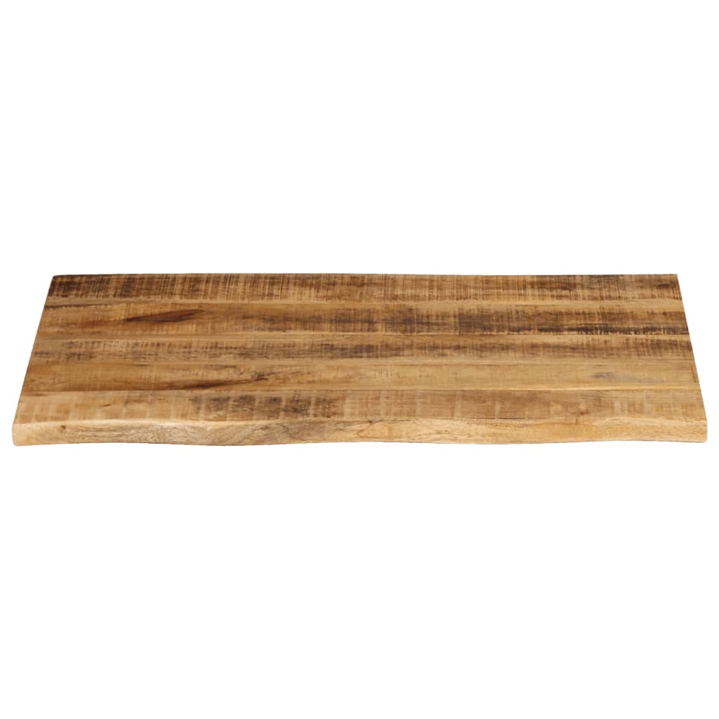 Tafelblad Met Natuurlijke Rand 70X60X3,8 Cm Massief Mangohout Zwart