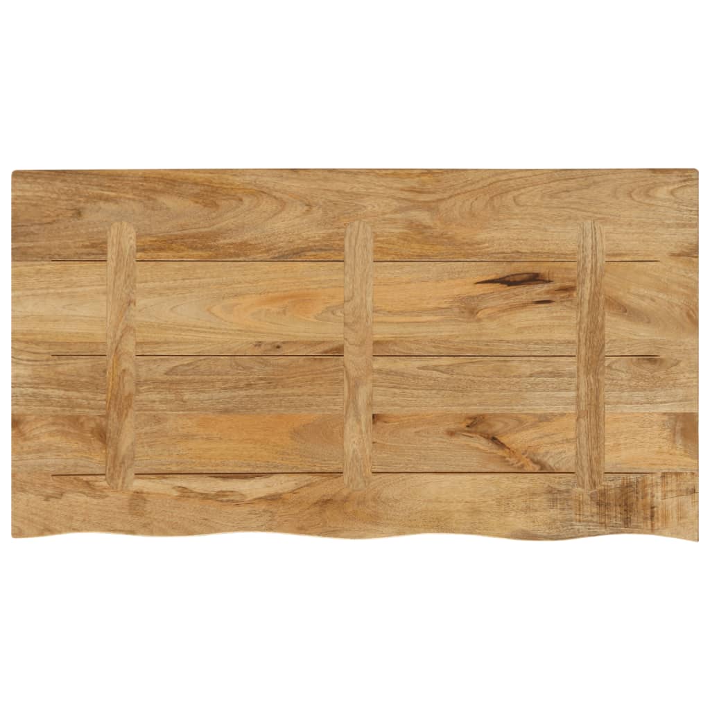 Tafelblad Met Natuurlijke Rand 100X60X3,8 Cm Massief Mangohout