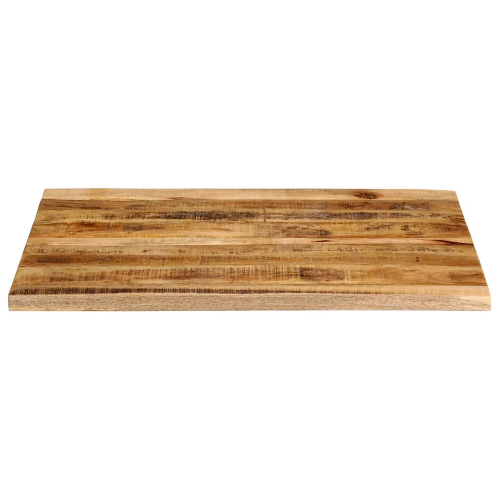 Tafelblad Met Natuurlijke Rand 90X80X3,8 Cm Massief Mangohout