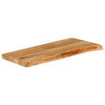 Tafelblad Met Natuurlijke Rand 140X30X2,5 Cm Massief Mangohout Grijs