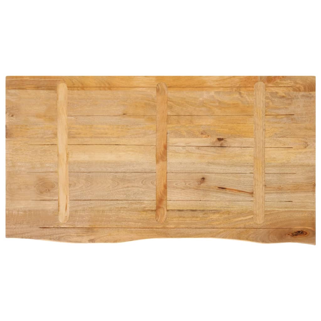 Tafelblad Met Natuurlijke Rand 100X60X2,5 Cm Massief Mangohout