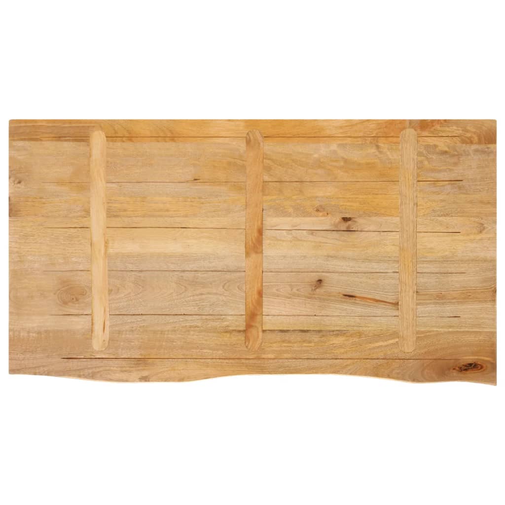 Tafelblad Met Natuurlijke Rand 110X60X2,5 Cm Massief Mangohout