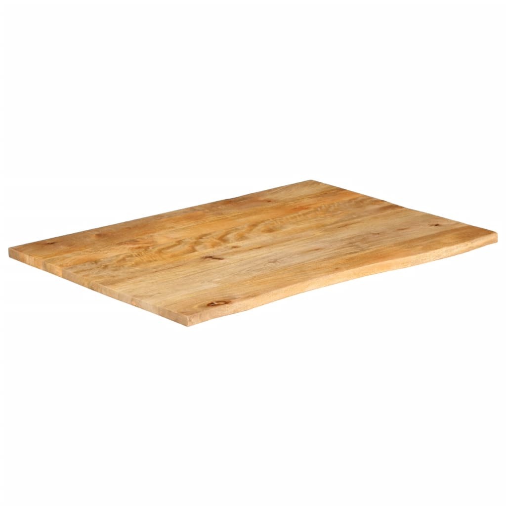 Tafelblad Met Natuurlijke Rand 90X80X2,5 Cm Massief Mangohout