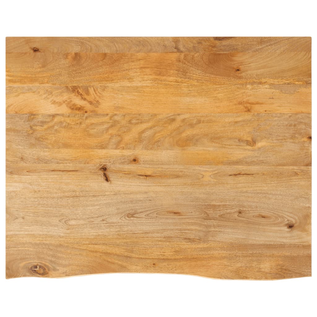 Tafelblad Met Natuurlijke Rand 100X80X2,5 Cm Massief Mangohout