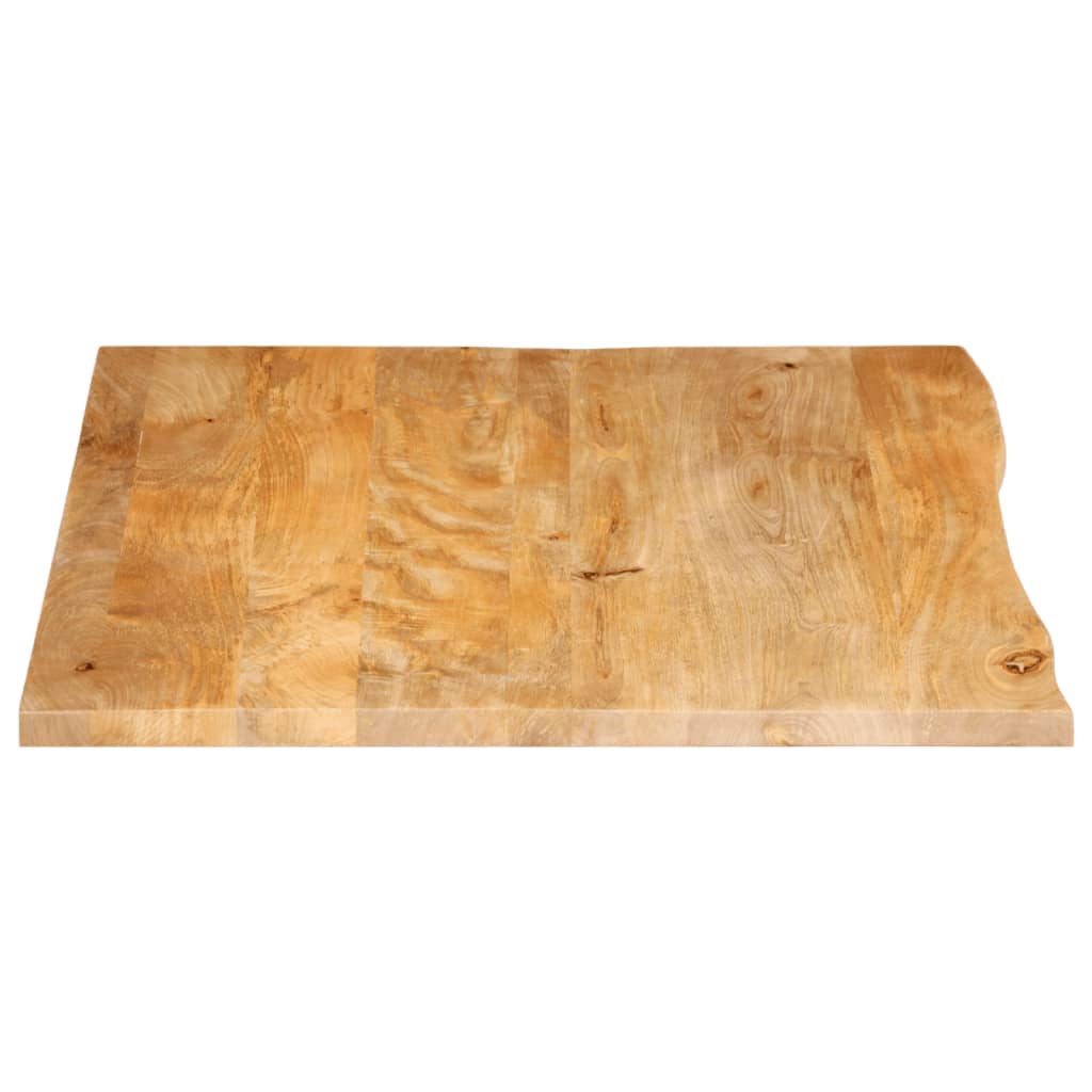 Tafelblad Met Natuurlijke Rand 100X80X2,5 Cm Massief Mangohout