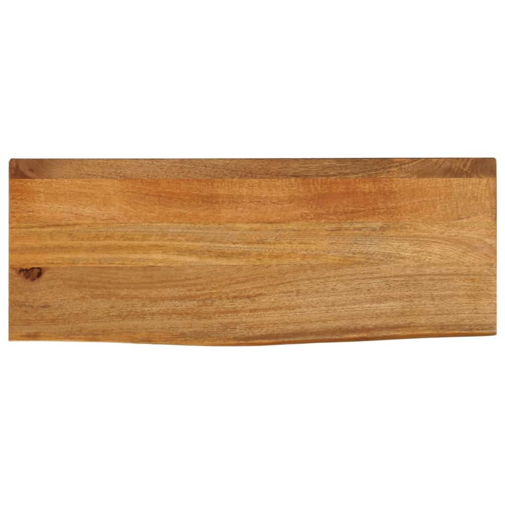 Tafelblad Met Natuurlijke Rand 80X20X2,5 Cm Massief Mangohout Wijnrood