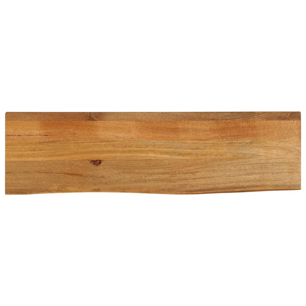 Tafelblad Met Natuurlijke Rand 110X40X2,5 Cm Massief Mangohout Grijs