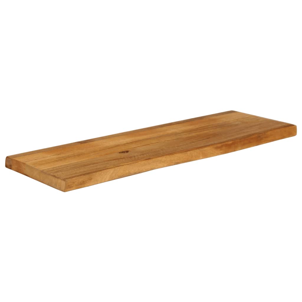 Tafelblad Met Natuurlijke Rand 110X40X2,5 Cm Massief Mangohout Grijs