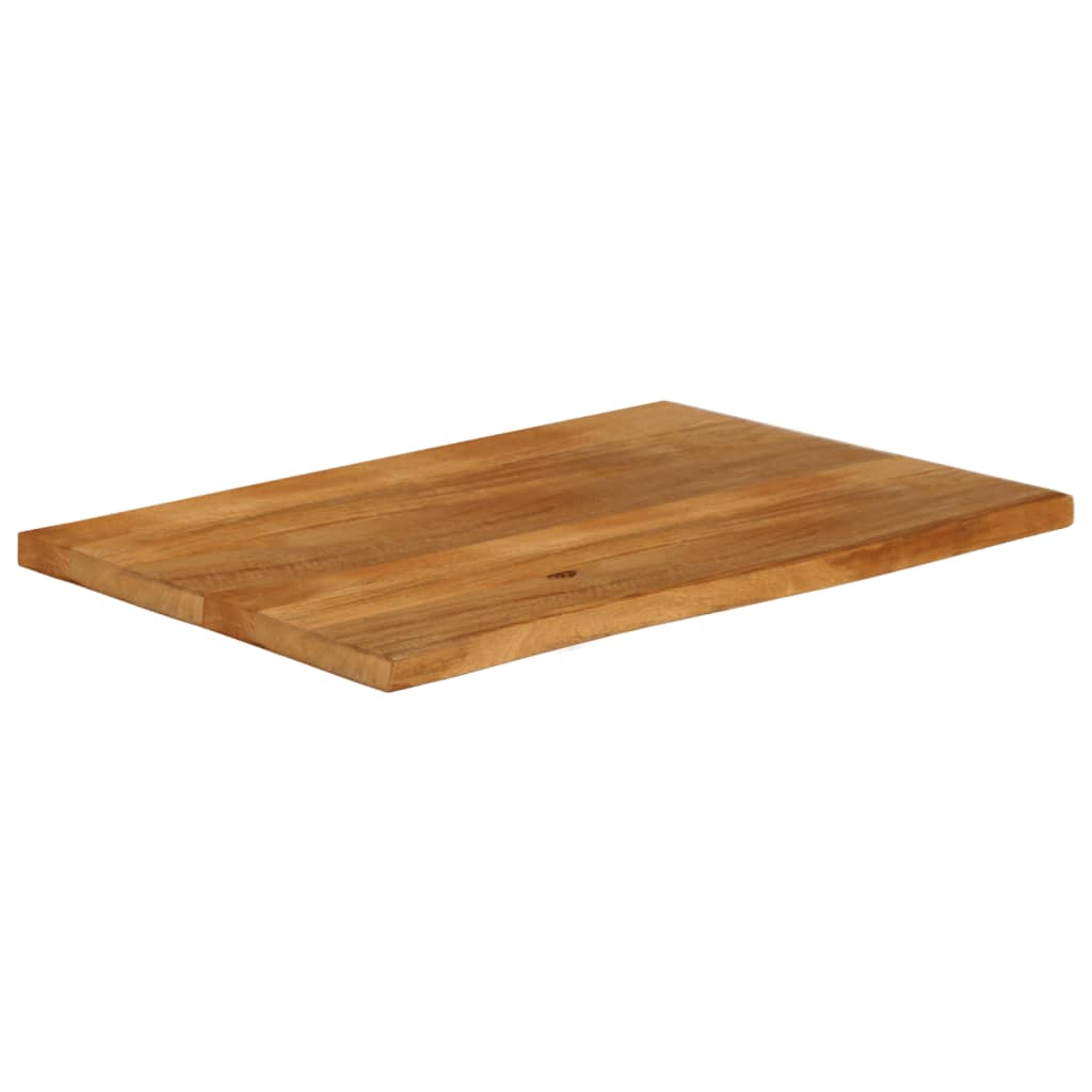 Tafelblad Met Natuurlijke Rand 100X60X2,5 Cm Massief Mangohout