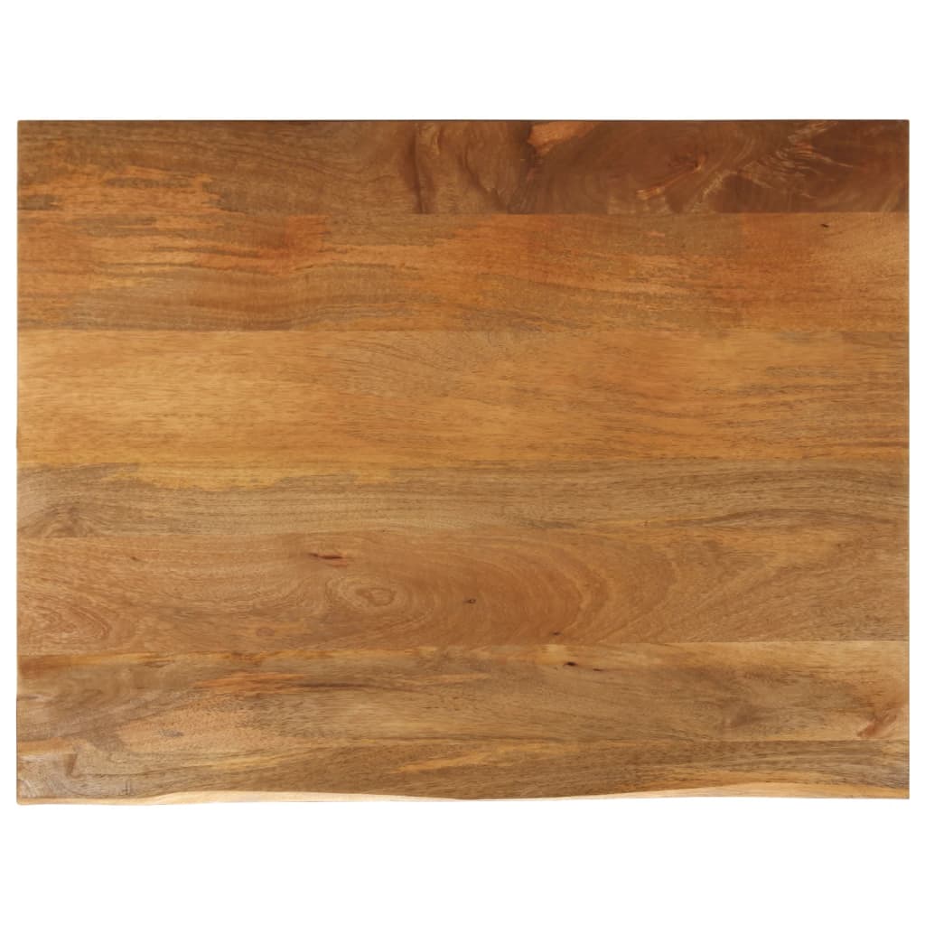 Tafelblad Met Natuurlijke Rand 100X80X2,5 Cm Massief Mangohout