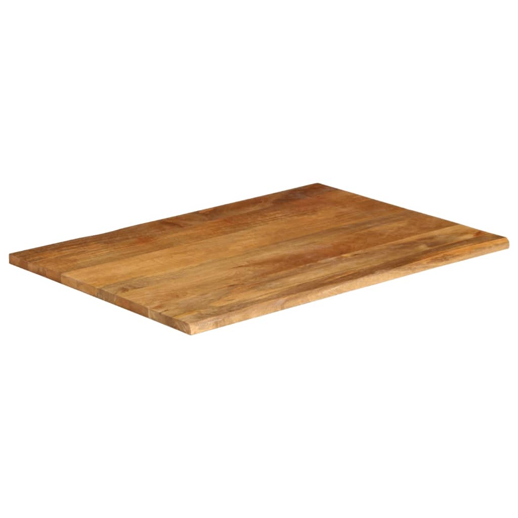 Tafelblad Met Natuurlijke Rand 100X80X2,5 Cm Massief Mangohout