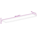 Tafelblad Met Natuurlijke Rand 160X20X3,8 Cm Massief Mangohout