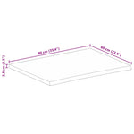 Tafelblad Met Natuurlijke Rand 90X60X3,8 Cm Massief Mangohout