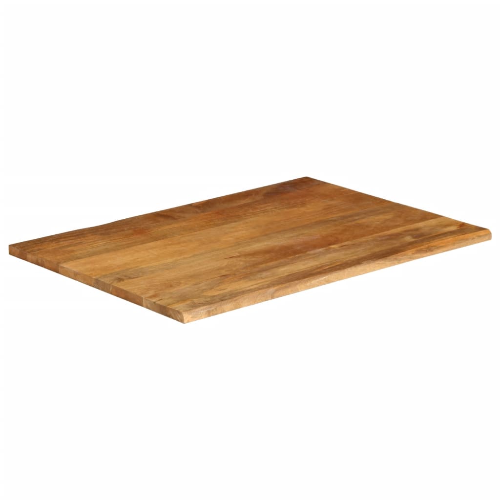 Tafelblad Met Natuurlijke Rand 90X80X3,8 Cm Massief Mangohout