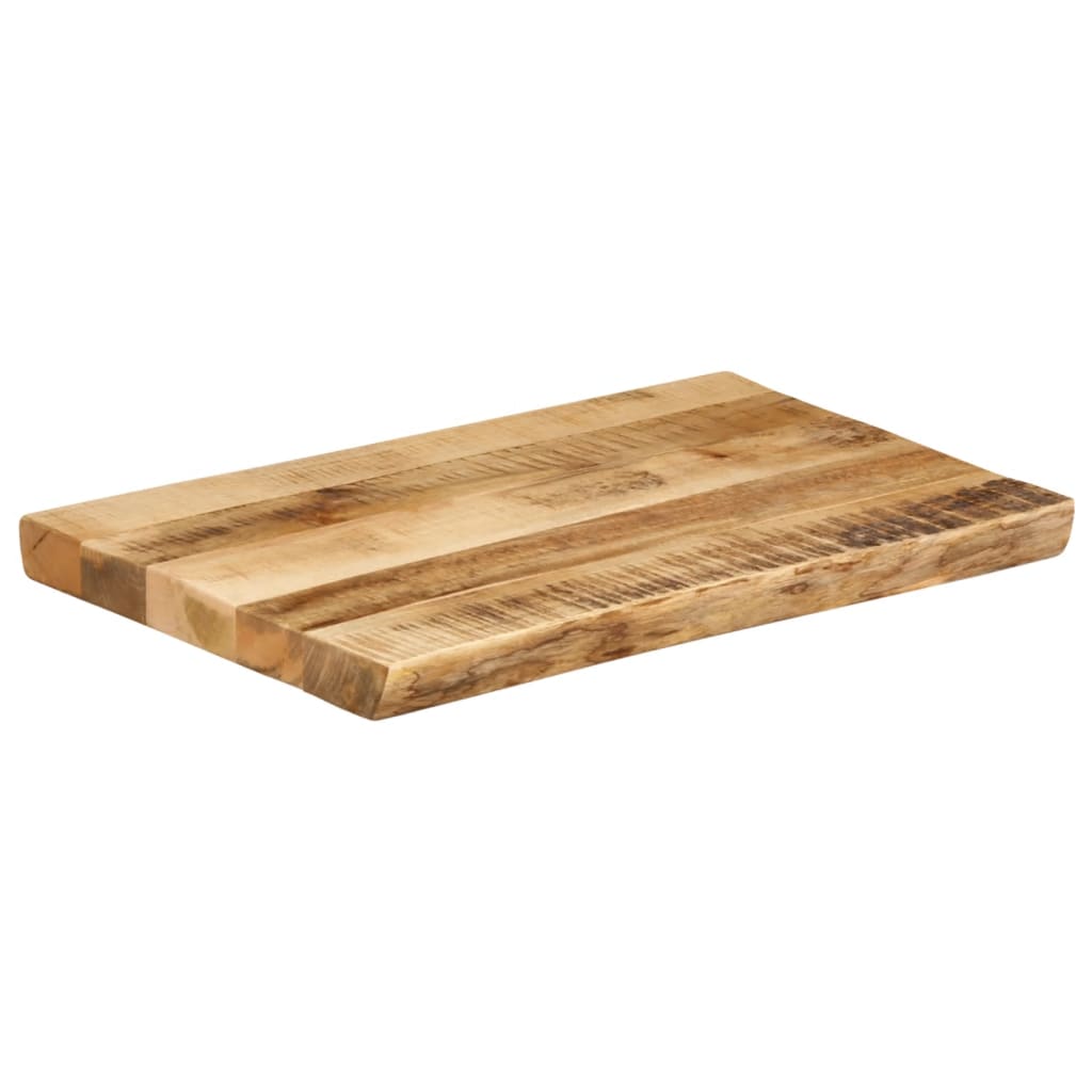 Tafelblad Met Natuurlijke Rand 70X40X2,5 Cm Massief Mangohout Ruw Mangohout (Naturel)