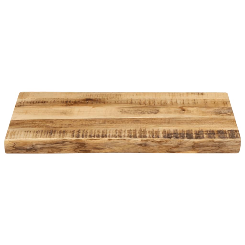 Tafelblad Met Natuurlijke Rand 70X40X2,5 Cm Massief Mangohout Ruw Mangohout (Naturel)