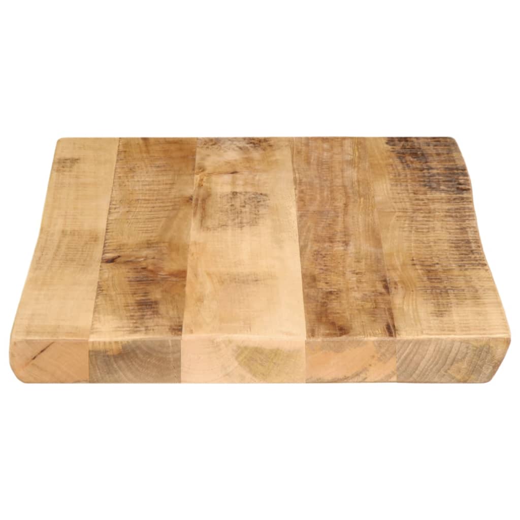 Tafelblad Met Natuurlijke Rand 70X40X2,5 Cm Massief Mangohout Ruw Mangohout (Naturel)