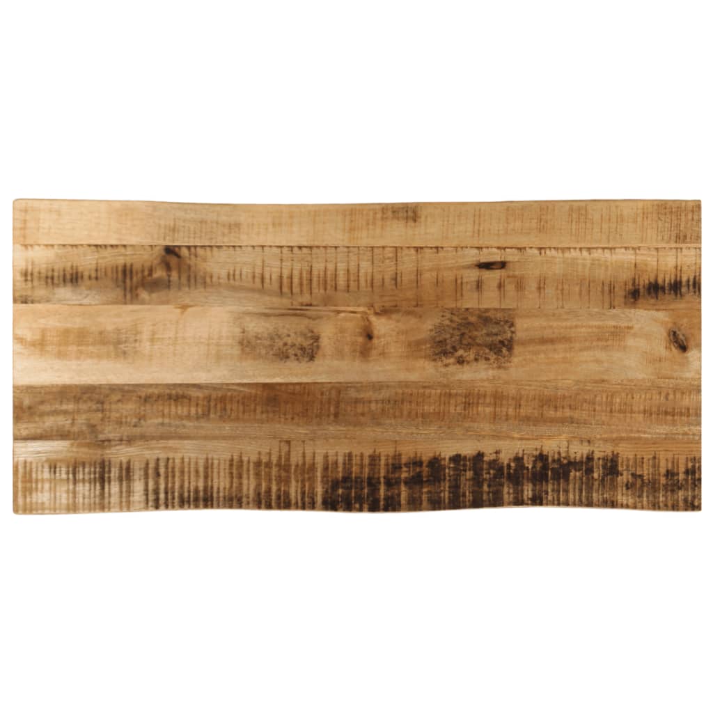 Tafelblad Met Natuurlijke Rand 70X40X2,5 Cm Massief Mangohout Ruw Mangohout (Naturel)