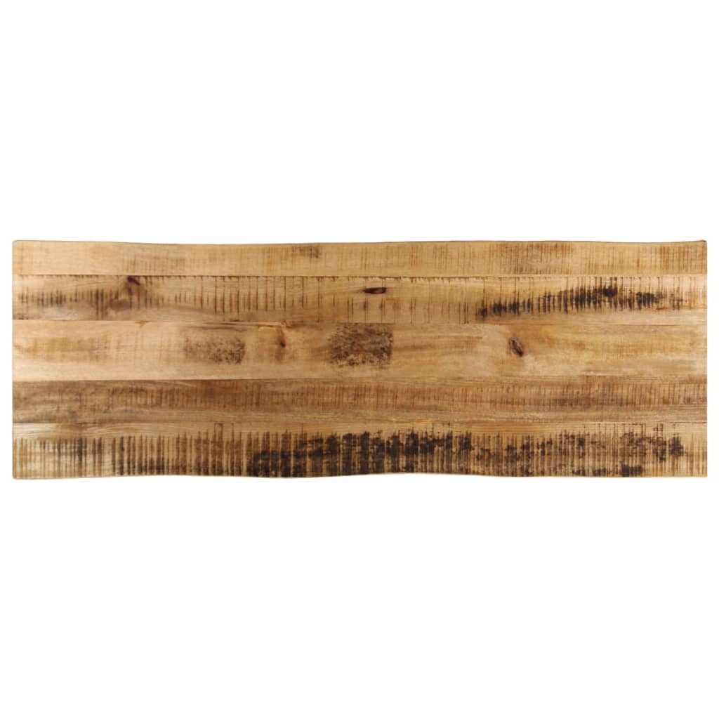 Tafelblad Met Natuurlijke Rand 70X40X2,5 Cm Massief Mangohout Ruw Mangohout (Naturel)