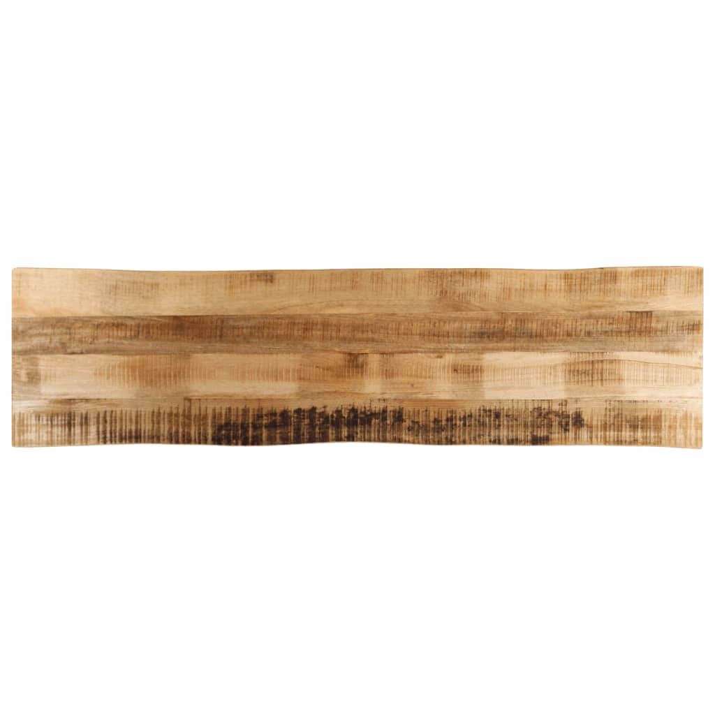 Tafelblad Met Natuurlijke Rand 70X40X2,5 Cm Massief Mangohout Ruw Mangohout (Naturel)