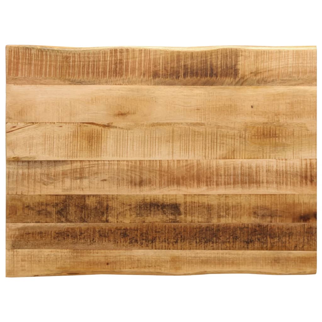 Tafelblad Met Natuurlijke Rand 70X40X2,5 Cm Massief Mangohout Ruw Mangohout (Naturel)