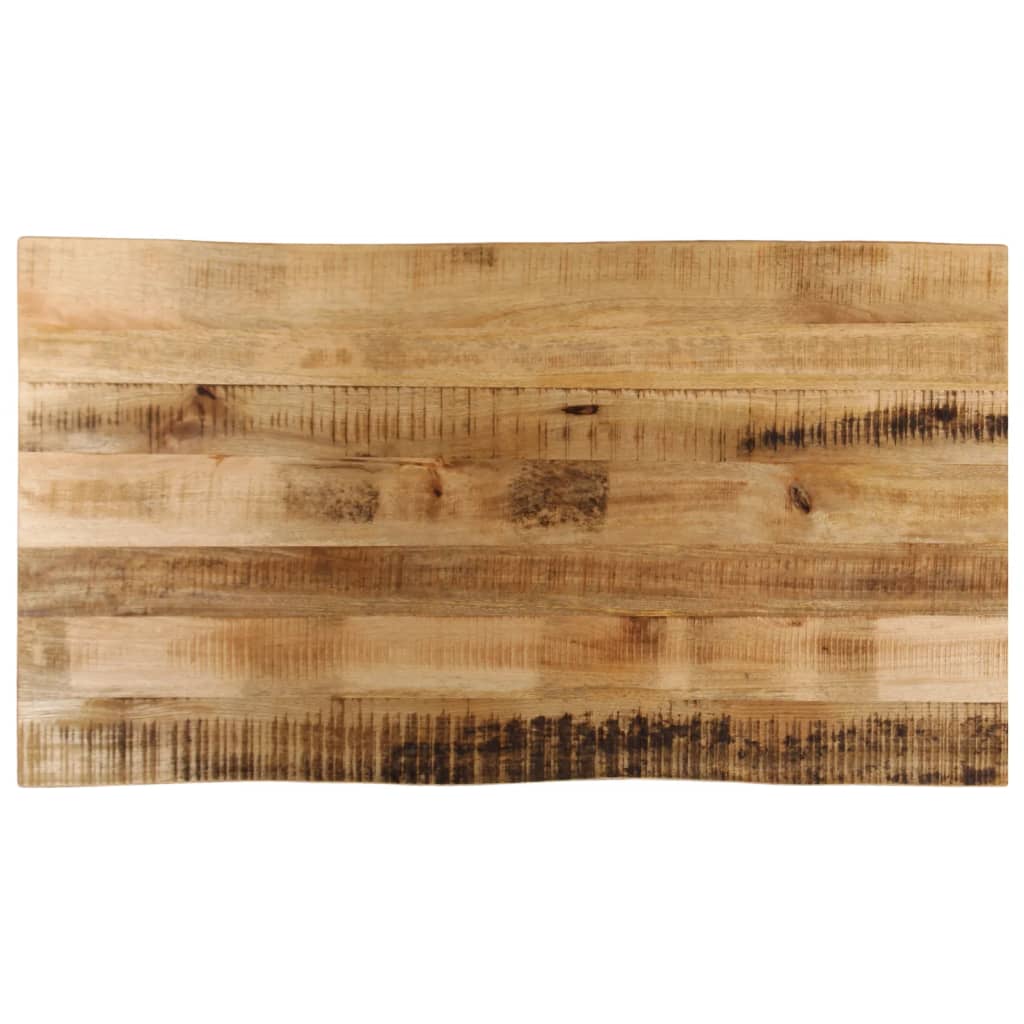 Tafelblad Met Natuurlijke Rand 70X40X2,5 Cm Massief Mangohout Ruw Mangohout (Naturel)