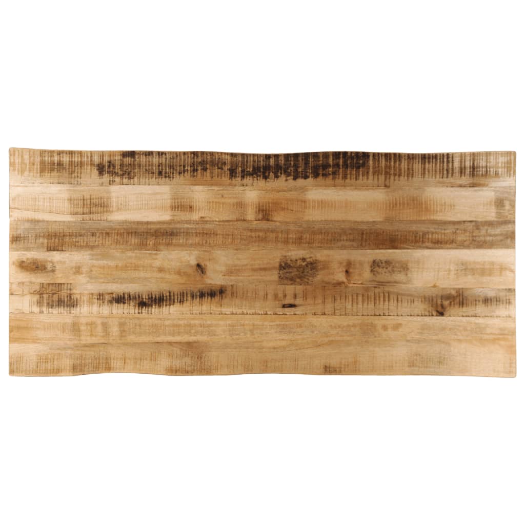 Tafelblad Met Natuurlijke Rand 70X40X2,5 Cm Massief Mangohout Ruw Mangohout (Naturel)