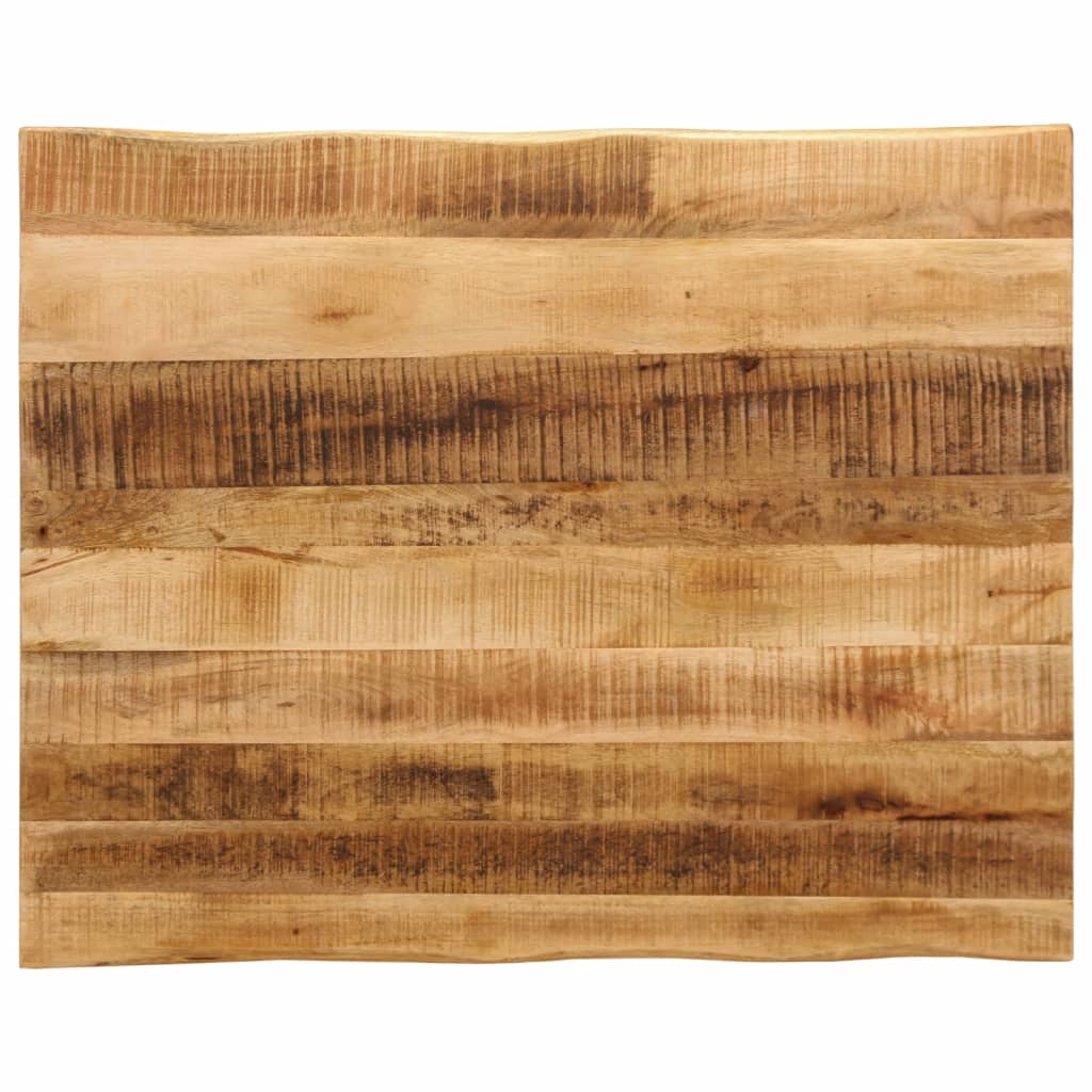 Tafelblad Met Natuurlijke Rand 70X40X2,5 Cm Massief Mangohout Ruw Mangohout (Naturel)