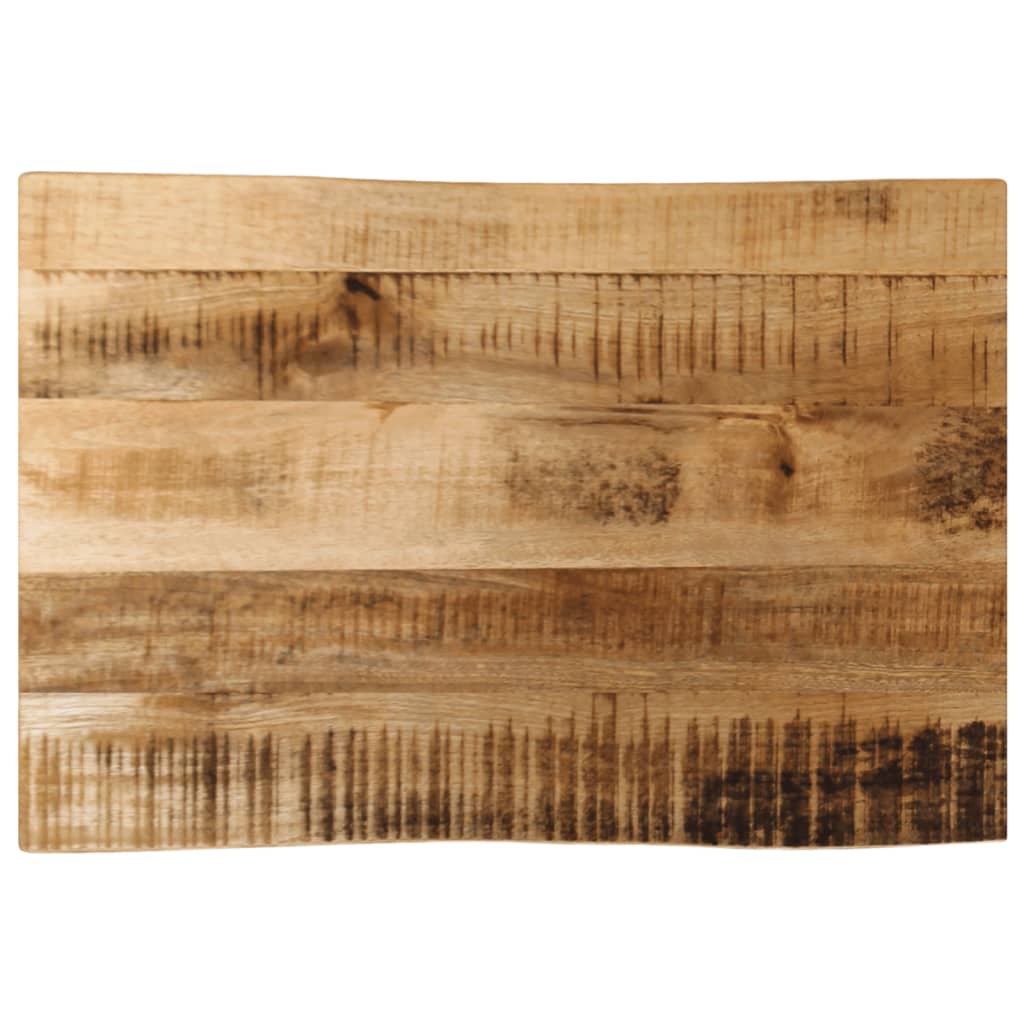 Tafelblad Met Natuurlijke Rand 70X40X2,5 Cm Massief Mangohout Ruw Mangohout (Naturel)